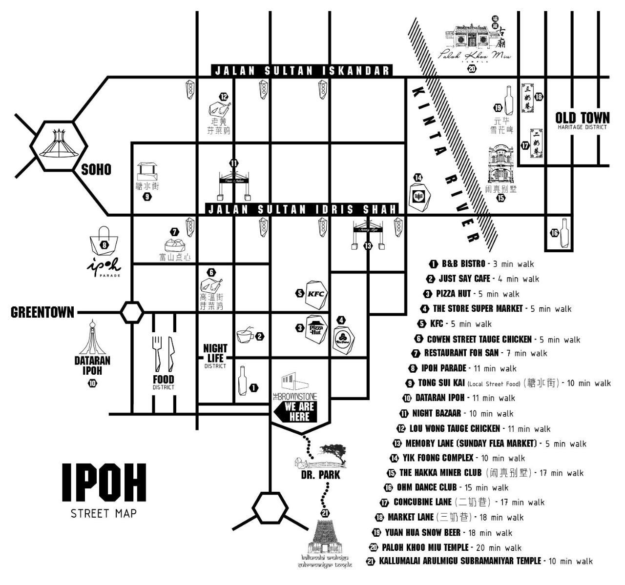 The Brownstone Hostel & Space Ipoh Bagian luar foto